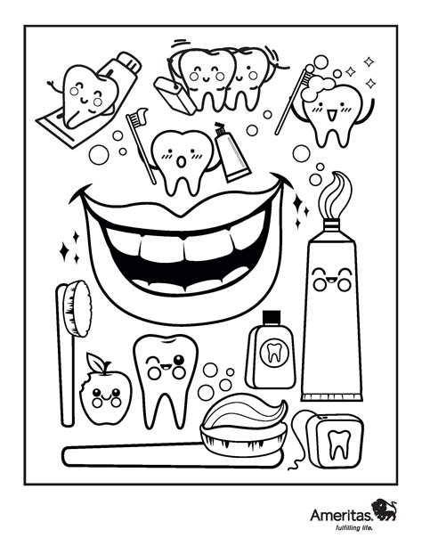 dental pictures to color